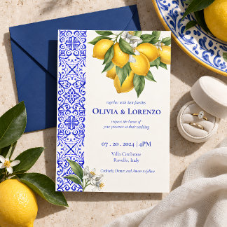 Invitation Carton d'invitation de mariage Citron de la Côte d