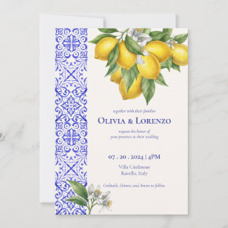 Invitation Carton d'invitation de mariage Citron de la Côte d