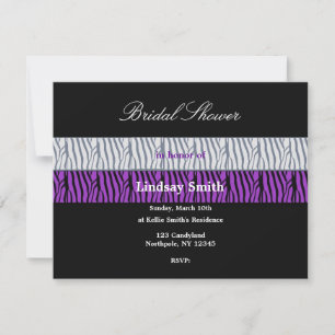 Invitation Carton d'invitation de mariage classe violet et no