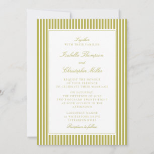 Invitation Carton d'invitation de mariage classique Citrus Gr