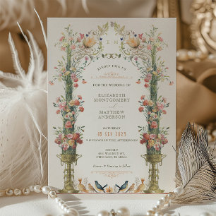 Invitation Carton d'invitation de mariage classique pour jard