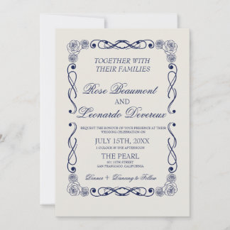 Invitation Carton d'invitation de mariage Code QR | Vieille f
