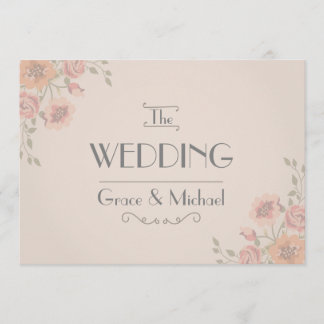 Invitation Carton d'invitation de mariage dans le style des f