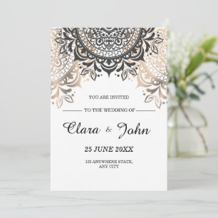 Invitation Carton d'invitation de mariage de luxe, mariage mi