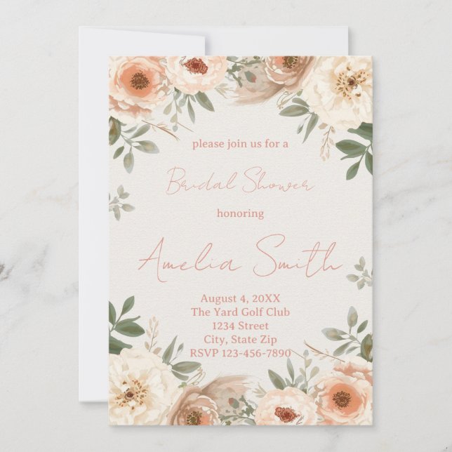 Invitation Carton d'invitation de mariage de luxe pour une ga (Devant)