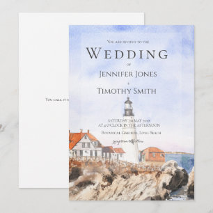 Invitation Carton d'invitation de mariage de Portland Head Li