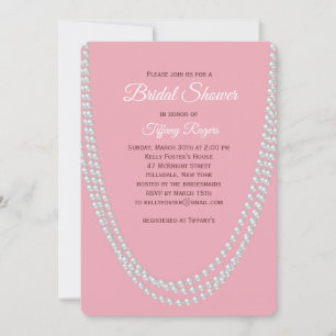 Invitation Carton d'invitation de mariage Delicate Pink Pearl
