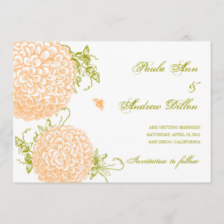 Invitation Carton d'invitation de mariage d'été