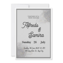 Carton d'invitation de mariage écriture classique