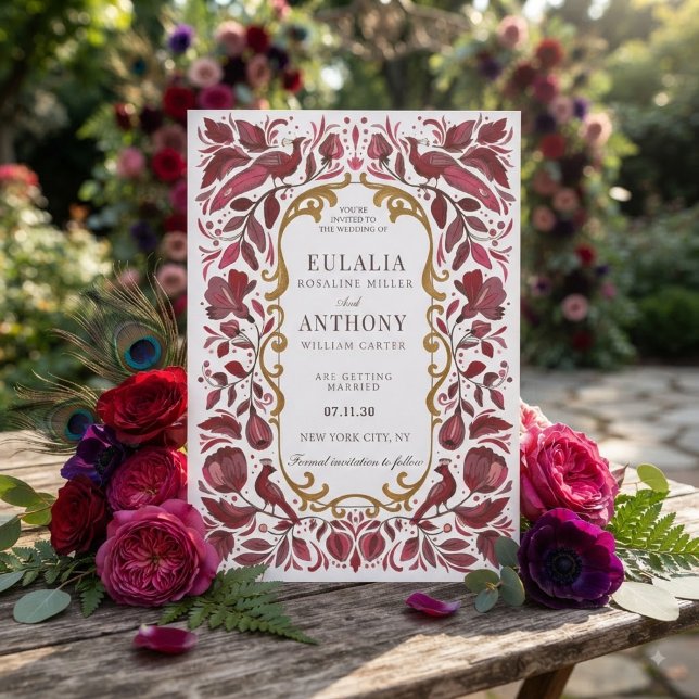 Invitation Carton d'invitation de mariage Élégance Royale Dor (Créateur téléchargé)