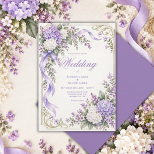 Invitation Carton d'invitation de mariage élégant à l'hortens