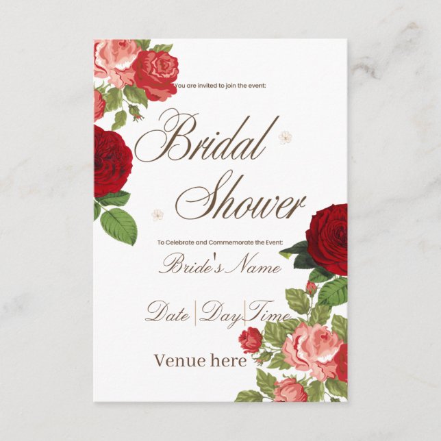 Invitation Carton d'invitation de mariage élégant classique R (Devant)
