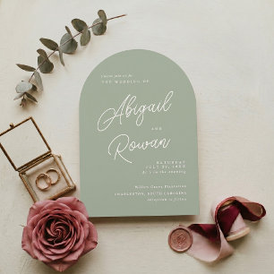Invitation Carton d'invitation de mariage élégant et minimali
