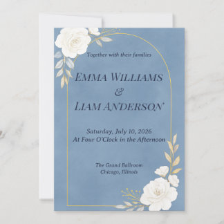 Invitation Carton d'invitation de mariage élégant minimaliste