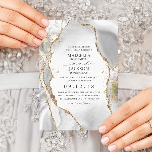 Invitation Carton d'invitation de mariage en Agate Brumeuse B