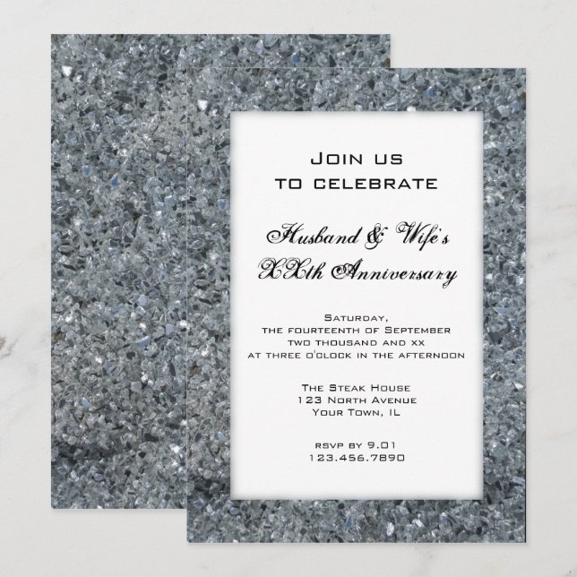 Invitation Carton d'invitation de mariage et d'anniversaire d (Devant / Derrière)