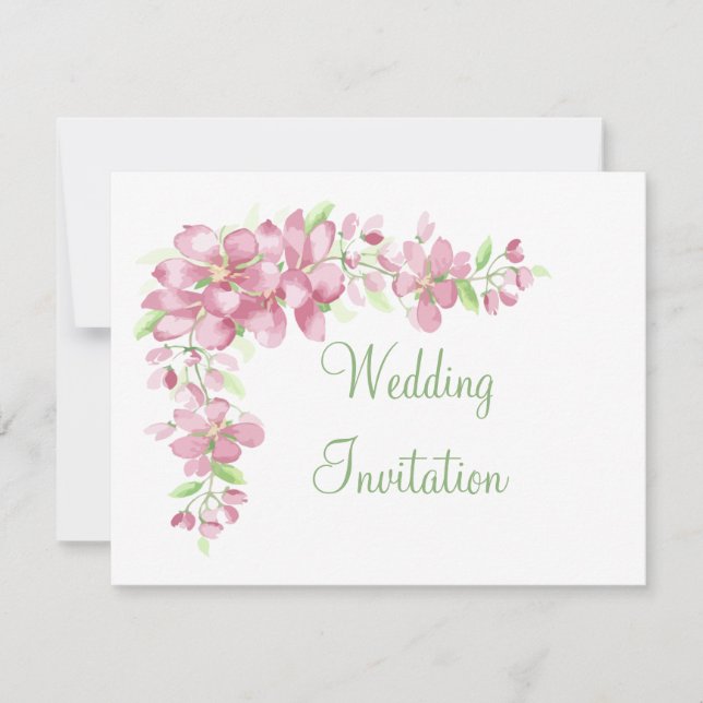 Invitation Carton d'invitation de mariage Fleur de cerisier F (Devant)