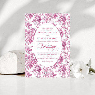Invitation Carton d'invitation de mariage floral à toile de J