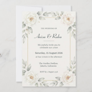 Invitation Carton d'invitation de mariage floral Jardin botan