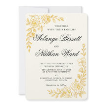 Carton d'invitation de mariage floral Langage de l