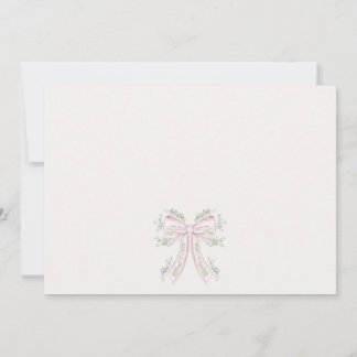 Invitation Carton d'invitation de mariage floral rose et bleu