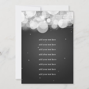 Invitation Carton d'invitation de mariage Glow & Sparkle Noir