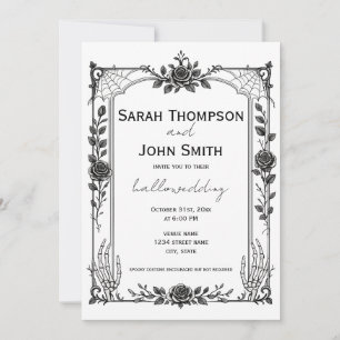 Invitation Carton d'invitation de mariage gothique et effraya