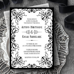 Invitation Carton d'invitation de mariage gothique victorien