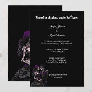 Invitation Carton d'invitation de mariage Halloween gothique