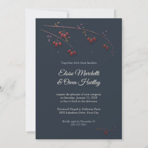 Invitation Carton d'invitation de mariage hivernal aux cynorh