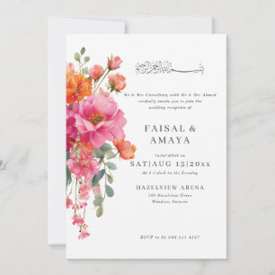 Invitation Carton d'invitation de mariage islamique à l'aquar