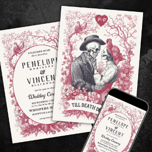 Invitation Carton d'invitation de mariage jusqu'à la mort