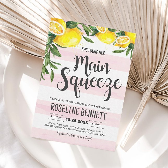 Invitation Carton d'invitation de mariage Lemon Main Squeeze (Créateur téléchargé)