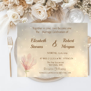 Invitation Carton d'invitation de mariage Magnolia élégant