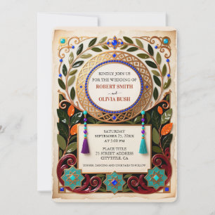 Invitation Carton d'invitation de mariage marocain ton joyau