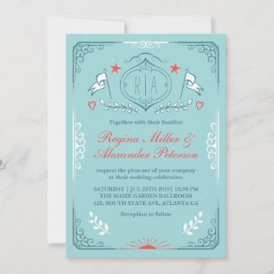 Invitation Carton d'invitation de mariage médiéval victorien 