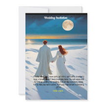 Carton d'invitation de mariage mettant en vedette 