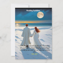Carton d'invitation de mariage mettant en vedette 