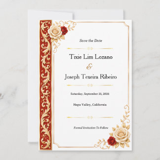 Invitation Carton d'invitation de mariage minimaliste avec ac