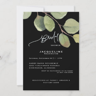 Invitation Carton d'invitation de mariage moderne eucalyptus