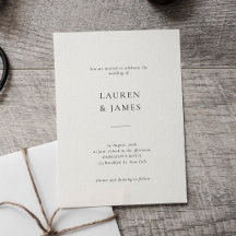 Carton d'invitation de mariage noir et blanc à scr
