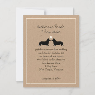 Invitation Carton d'invitation de mariage pour Pembroke Welsh