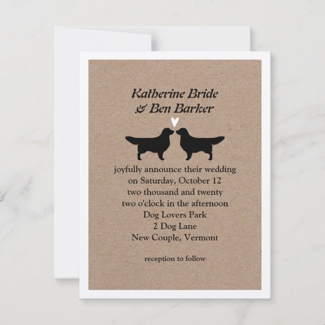 Invitation Carton d'invitation de mariage pour Retrievers d'O (Devant)