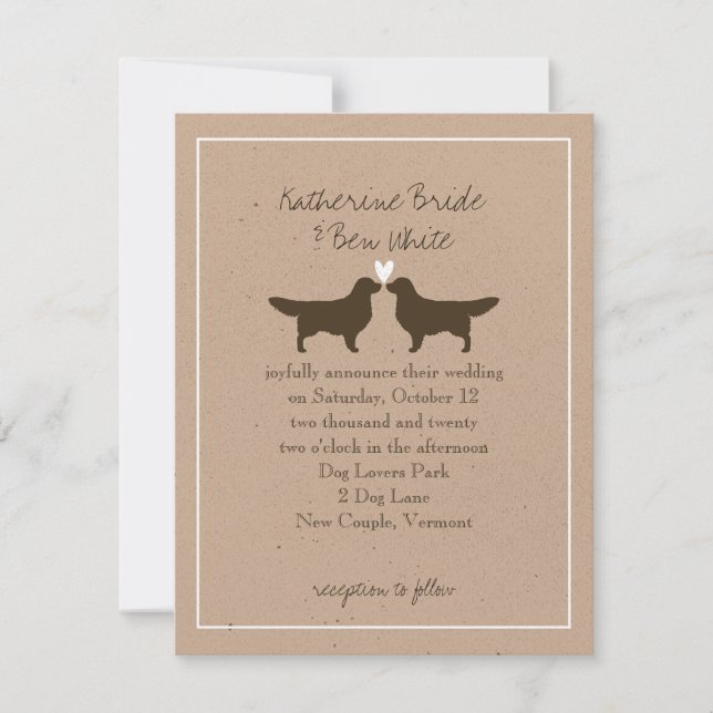 Invitation Carton d'invitation de mariage pour Retrievers d'O (Devant)