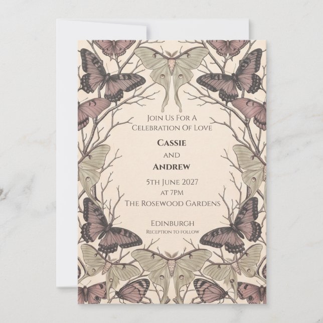 Invitation Carton d'invitation de mariage pour un jardin de s (Devant)