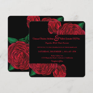 Invitation Carton d'invitation de mariage Rose's Are Red