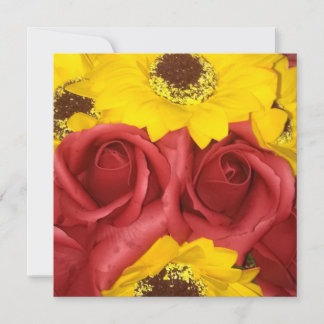 Invitation carton d'invitation de mariage roses rouges photo