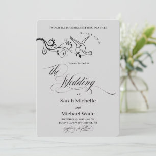 Invitation Carton d'invitation de mariage Simple Classique oi