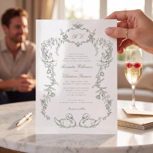 Invitation Carton d'invitation de mariage tout-en-un en Chino