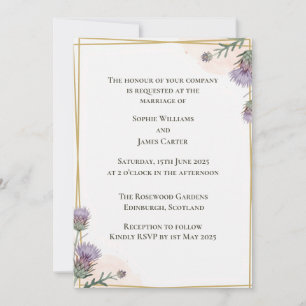 Invitation Carton d'invitation de mariage traditionnel à l'éc
